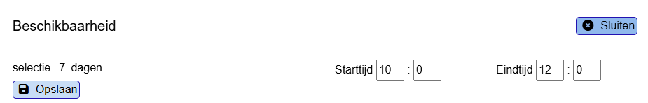 Beschikbaarheid Nieuw